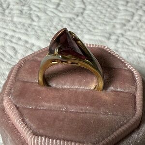 Amethyst 18k GF(gold filled). 6.5
